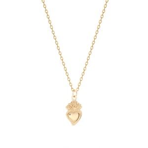 New! GOLD PLATED HEART FLOWER NECKLACE